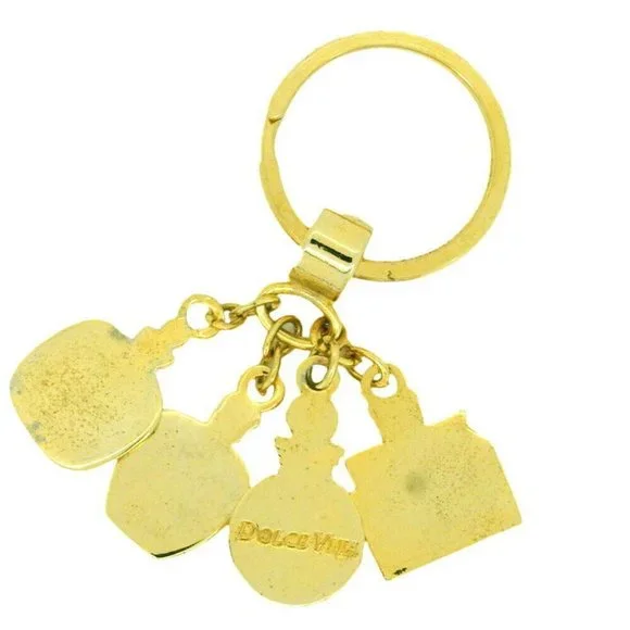 Authentic Dior Key Ring Puffy Motif Gold Plated - Picture 2 of 7